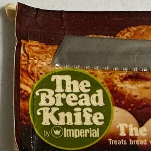 Vintage 1977 Imperial Bread Knife Rosewood Handle Stainless Steel USA B-25 NOS